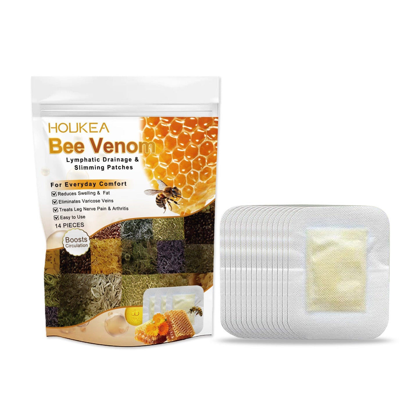 Bee Venom Lymphatic Drainage & Slimming Foot Patches 🌿👣